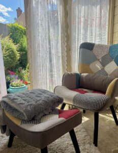 Calm counselling room and comfortable chairs for a welcoming therapy space