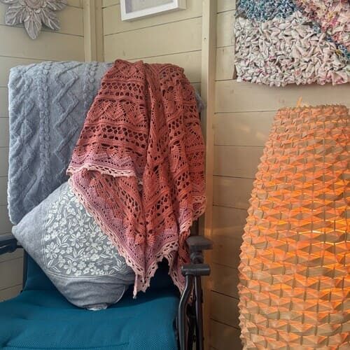 Therapy-chair-with-crocheted-shawl